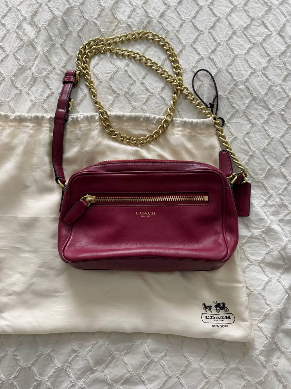 Vintage Coach Legacy Leather Flight Bag with Tassels